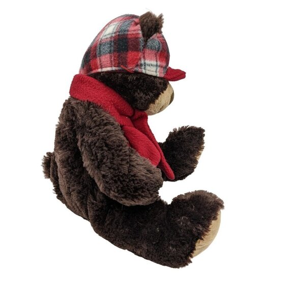 Hugfun St Jude Travis Teddy Bear Plush Stuffed Animal Toy Christmas Hat Scarf - Picture 3 of 9